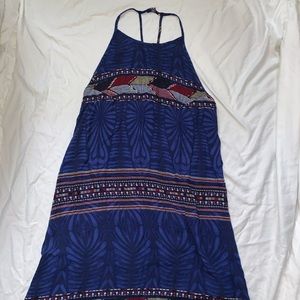 Cobalt blue/purple dress with print